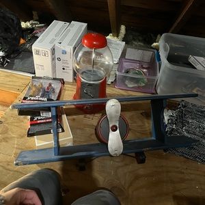 Airplane shelf decor for a boy or girls room
